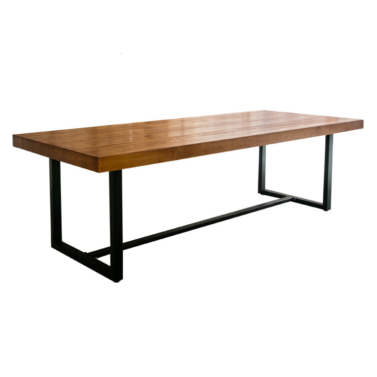 Brown Pine Wood Top Rectangular Desk Industrial Office Desk with Trestle Clearhalo 'furn' 'furn_office_desk' 'Furniture' 'Office Desks' 'Office Furniture' 'office_desk' 5572134