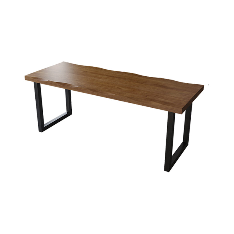 Industrial Style Writing Desk Solid Wood Office Desk with Sled Base Clearhalo 'furn' 'furn_office_desk' 'Furniture' 'Office Desks' 'Office Furniture' 'office_desk' 5572204