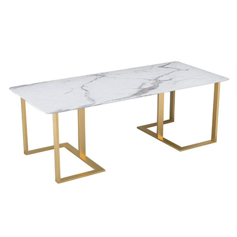 Glam Style Office Desk Meeting White Writing Desk for Study Room and Office Clearhalo 'furn' 'furn_office_desk' 'Furniture' 'Office Desks' 'Office Furniture' 'office_desk' 5572263