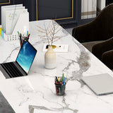 Glam Style Office Desk Meeting White Writing Desk for Study Room and Office Clearhalo 'furn' 'furn_office_desk' 'Furniture' 'Office Desks' 'Office Furniture' 'office_desk' 5572266