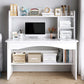 Manufactured Wood Rectangular Writing Desk Contemporary Desk with Shelf