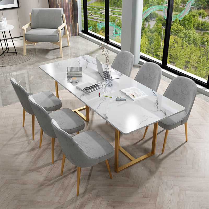グラムスタイルのオフィスデスク人工大理石の家とオフィスミーティングテーブル