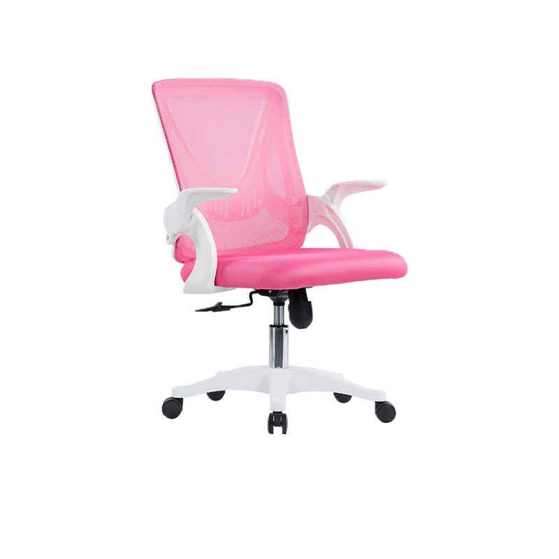 Sedia da ufficio a maglia medio posteriore sedia da scrivania per braccioli regolabile con ruote