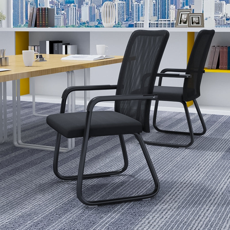 Chaise de bureau moderne à mi-arrivée de la chaise de bureau à accoudoir fixe en 4 couleurs