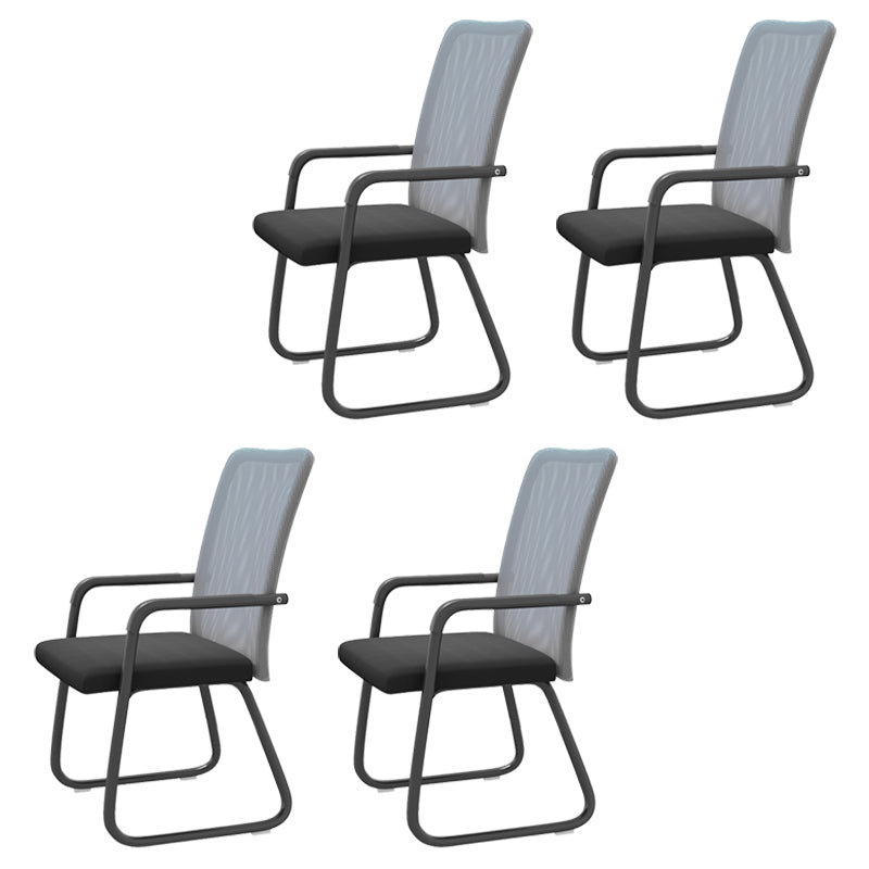 Chaise de bureau moderne à mi-arrivée de la chaise de bureau à accoudoir fixe en 4 couleurs