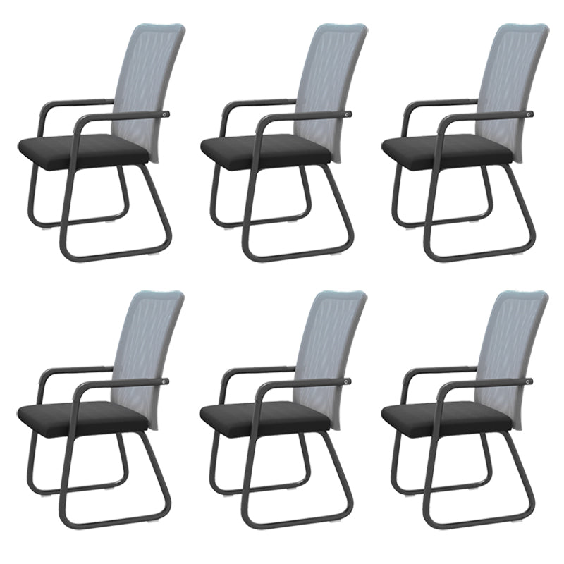 Chaise de bureau moderne à mi-arrivée de la chaise de bureau à accoudoir fixe en 4 couleurs