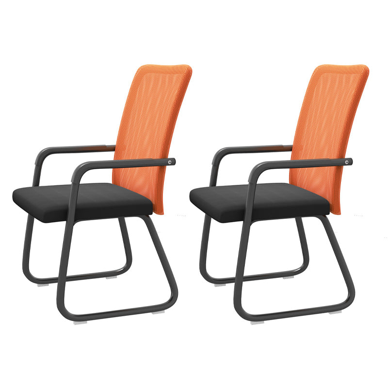 Chaise de bureau moderne à mi-arrivée de la chaise de bureau à accoudoir fixe en 4 couleurs