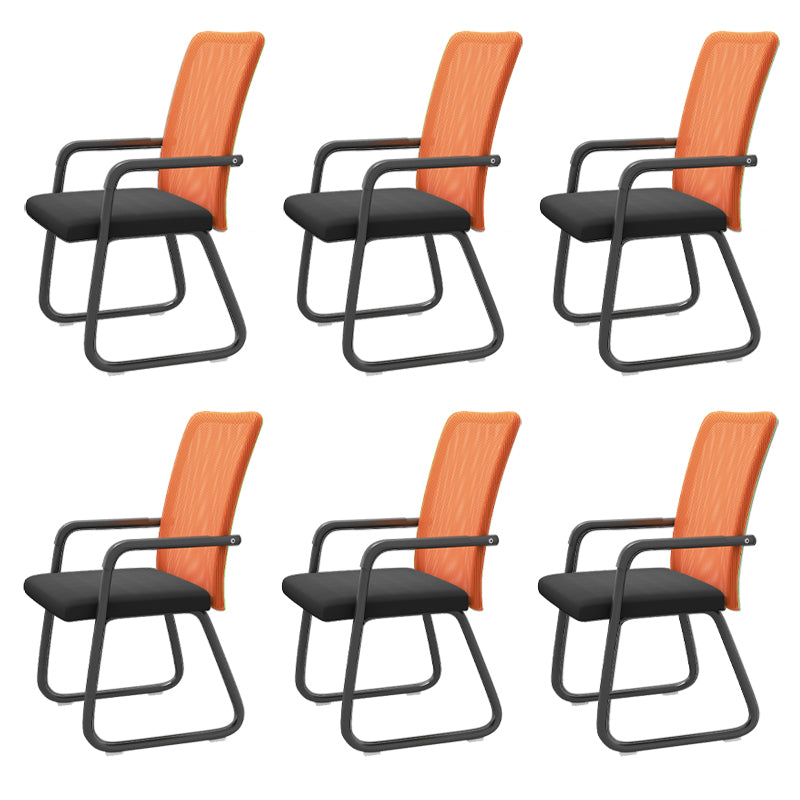 Chaise de bureau moderne à mi-arrivée de la chaise de bureau à accoudoir fixe en 4 couleurs