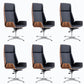 Modern Rotatable Office Chair High Back Fixed Armrest Manager Chair Black 6 Piece Set Casters Not Included Clearhalo 'furn' 'furn_office_chair' 'Furniture' 'Office Chairs' 'Office Furniture' 'office_chair' 5572511
