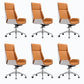 Modern Rotatable Office Chair High Back Fixed Armrest Manager Chair Yellow White 6 Piece Set Casters Included Clearhalo 'furn' 'furn_office_chair' 'Furniture' 'Office Chairs' 'Office Furniture' 'office_chair' 5572516