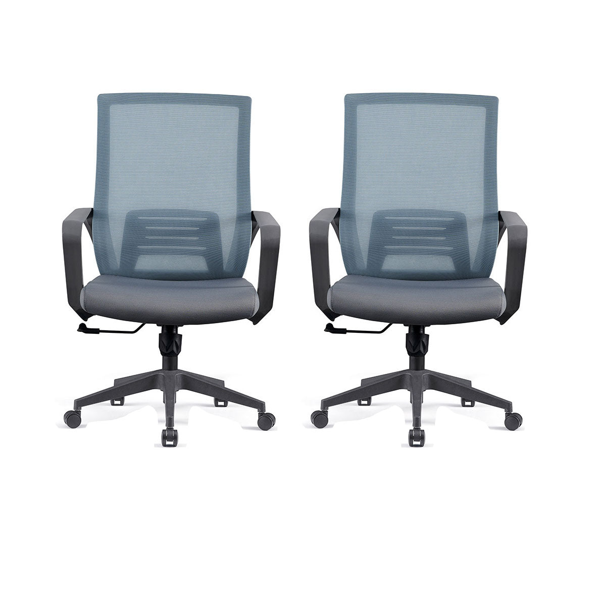 Chaise de bureau rotative moderne à mi-arrivée Chaise de tâche de tâches à recouvrement avec roues