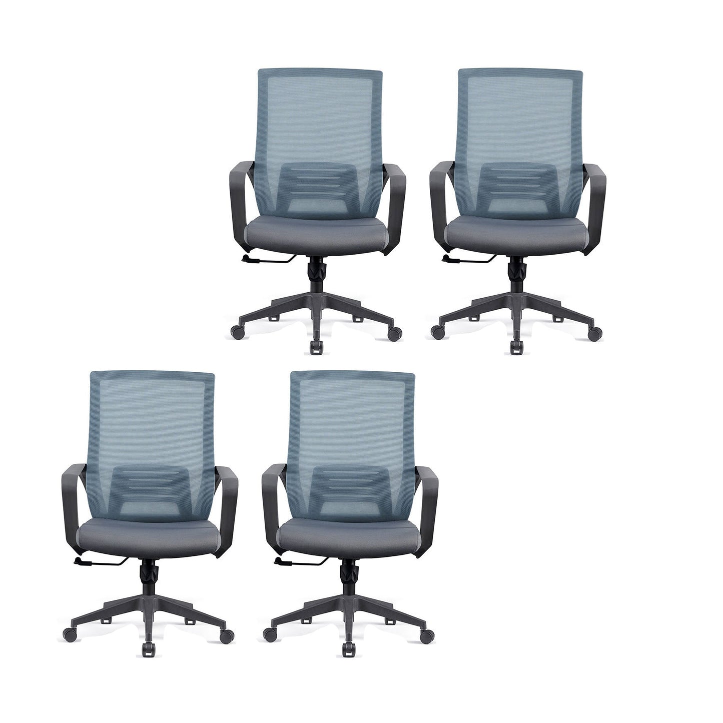 Chaise de bureau rotative moderne à mi-arrivée Chaise de tâche de tâches à recouvrement avec roues