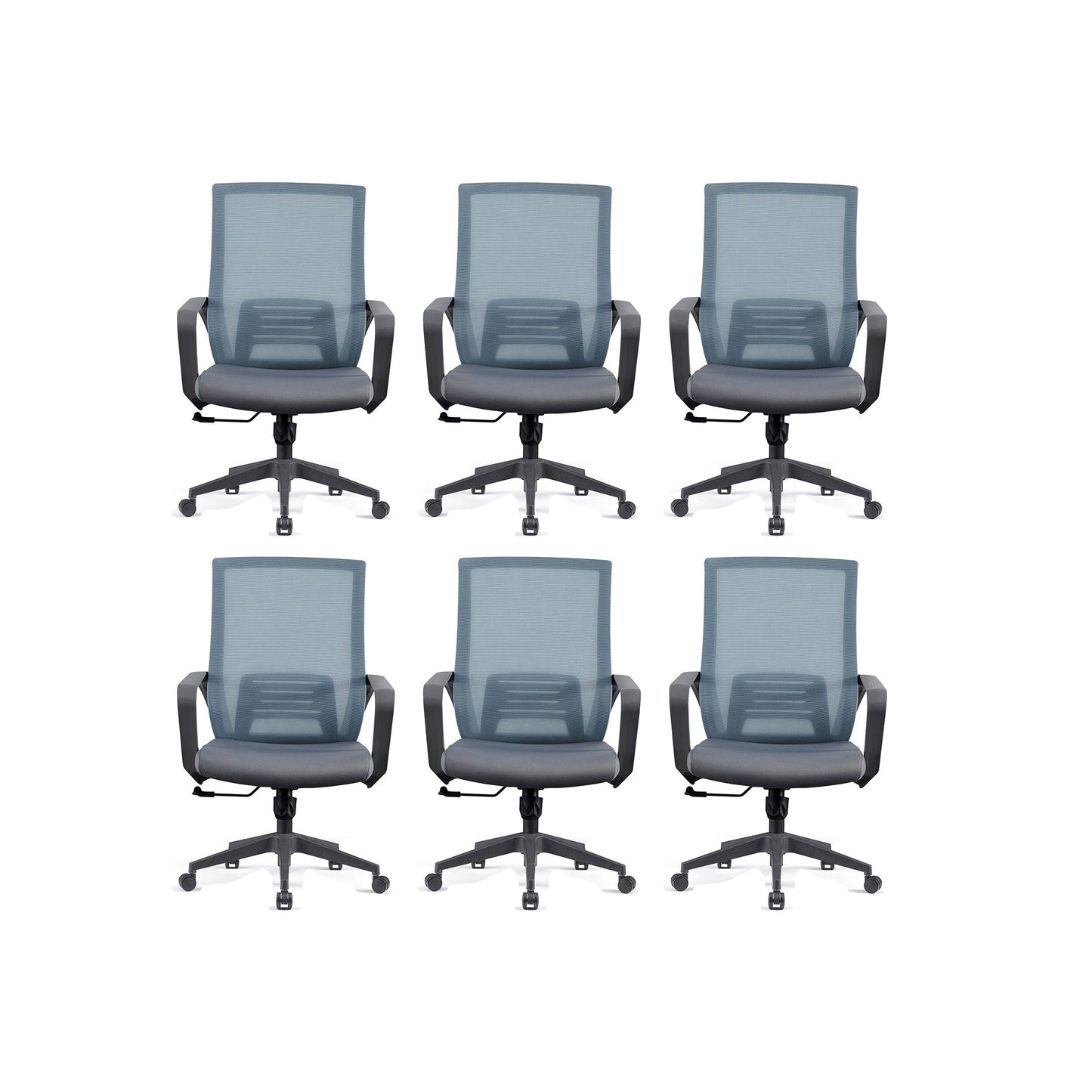 Chaise de bureau rotative moderne à mi-arrivée Chaise de tâche de tâches à recouvrement avec roues