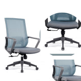 Chaise de bureau rotative moderne à mi-arrivée Chaise de tâche de tâches à recouvrement avec roues