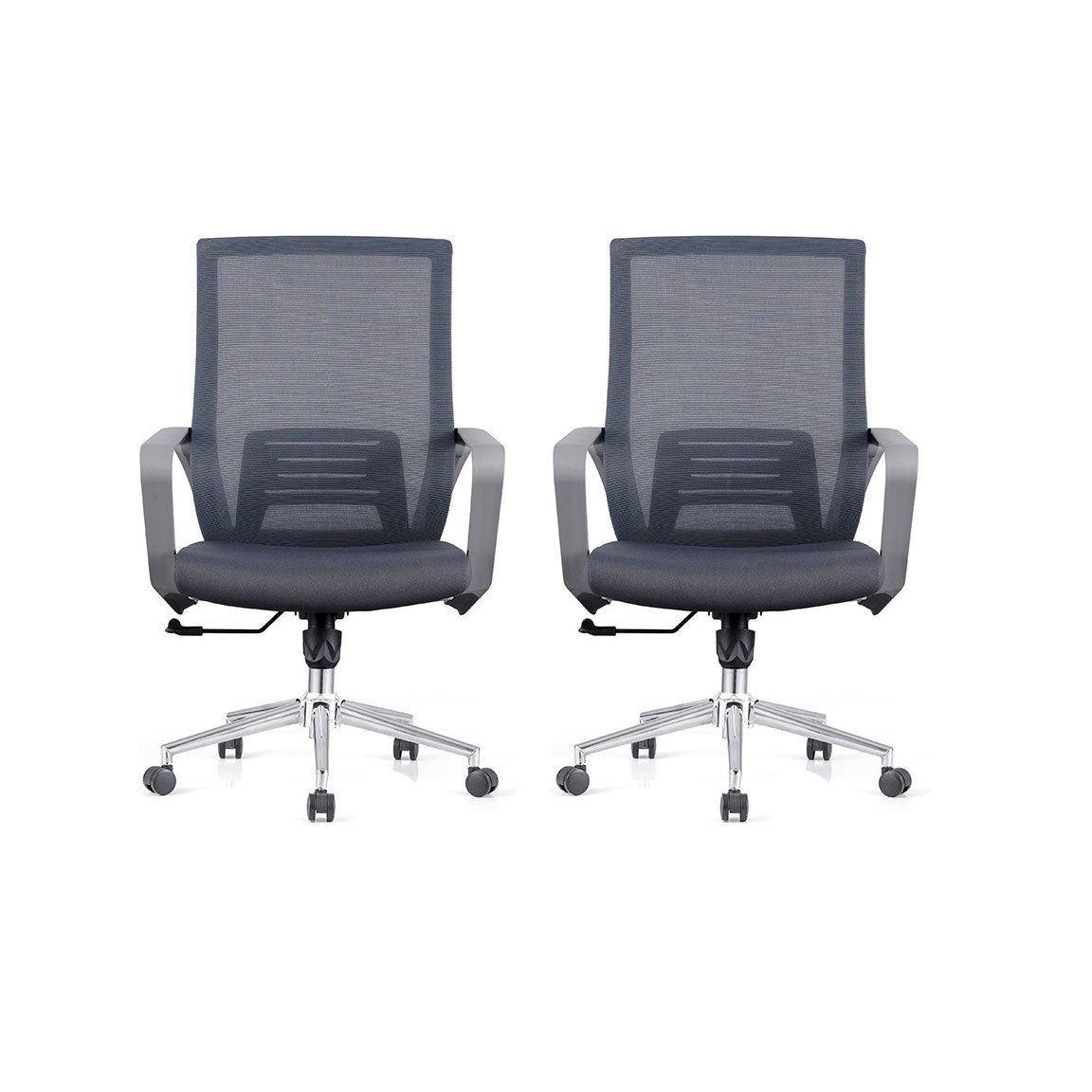 Chaise de bureau rotative moderne à mi-arrivée Chaise de tâche de tâches à recouvrement avec roues