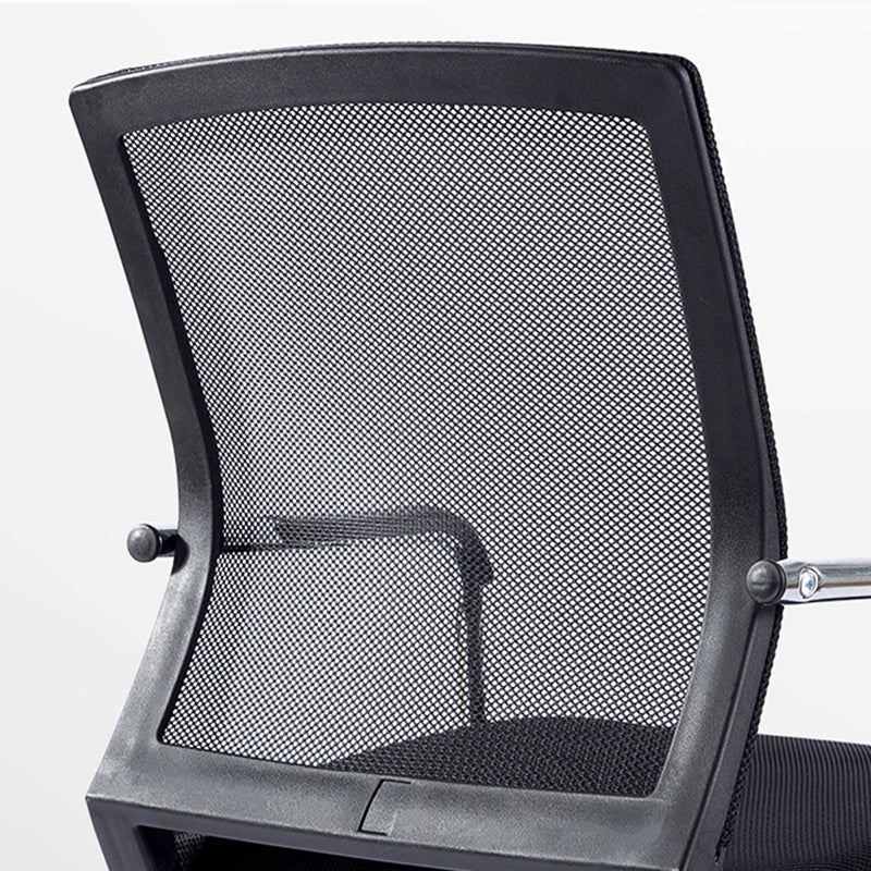 Mid Back Office Chair Fixed Armrest Mesh Desk Chair for Home Office
