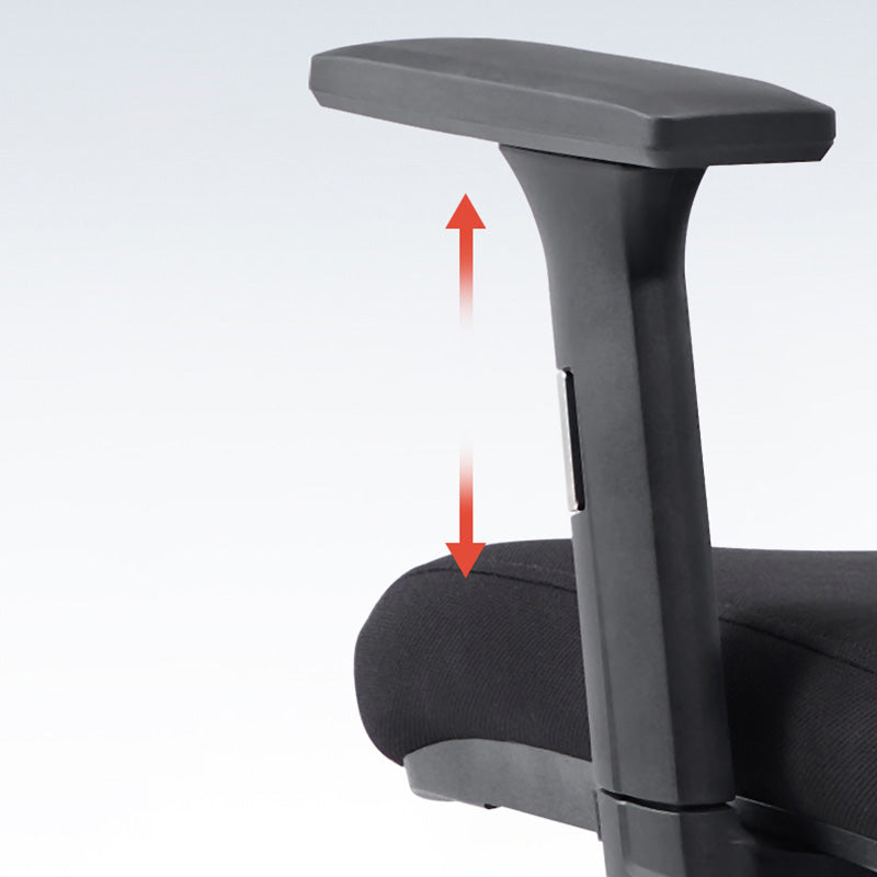 Mid Back Bureau Stoel Roteerbare zwarte gaas bureaustoel met wielen