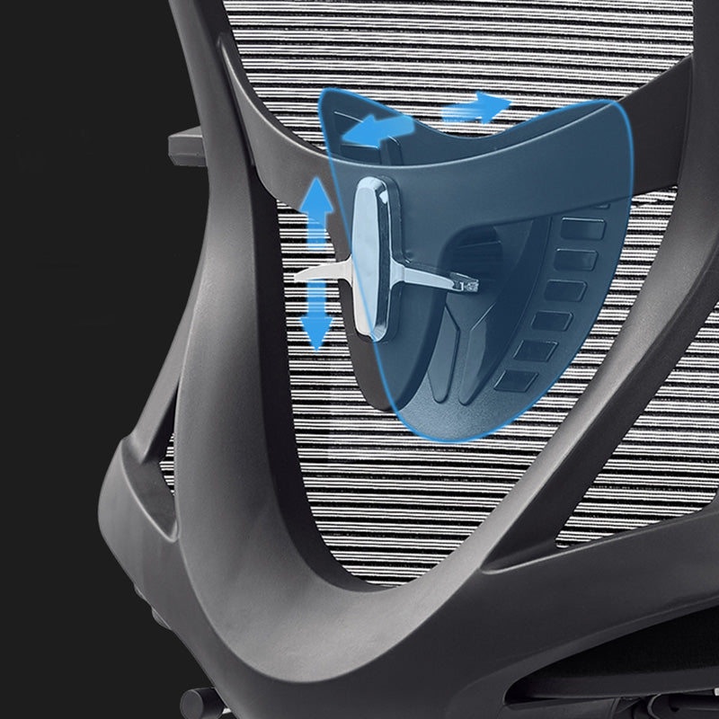 Mid Back Bureau Stoel Roteerbare zwarte gaas bureaustoel met wielen