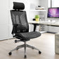 Chaise de back-office haute chaise de bureau réglable avec appuie-tête et roues