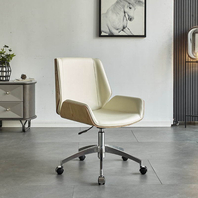 Low Back Office Chair Armless Leather Desk Chair with Wheels Clearhalo 'furn' 'furn_office_chair' 'Furniture' 'Office Chairs' 'Office Furniture' 'office_chair' 5572777