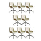 Low Back Office Chair Armless Leather Desk Chair with Wheels Leather White 8 Piece Set Clearhalo 'furn' 'furn_office_chair' 'Furniture' 'Office Chairs' 'Office Furniture' 'office_chair' 5572781