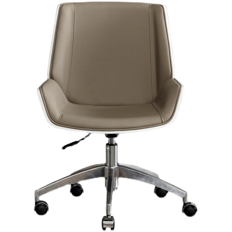 Low Back Office Chair Armless Leather Desk Chair with Wheels Clearhalo 'furn' 'furn_office_chair' 'Furniture' 'Office Chairs' 'Office Furniture' 'office_chair' 5572782