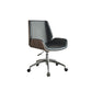 Low Back Office Chair Armless Leather Desk Chair with Wheels Leather Black 1 Piece Clearhalo 'furn' 'furn_office_chair' 'Furniture' 'Office Chairs' 'Office Furniture' 'office_chair' 5572791