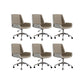 Low Back Office Chair Armless Leather Desk Chair with Wheels Faux Leather Gray 6 Piece Set Clearhalo 'furn' 'furn_office_chair' 'Furniture' 'Office Chairs' 'Office Furniture' 'office_chair' 5572814