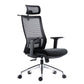 Black Mesh Office Chair Rotatable Fixed Armrest Desk Chair with Wheels Headrest Black 1 Piece Clearhalo 'furn' 'furn_office_chair' 'Furniture' 'Office Chairs' 'Office Furniture' 'office_chair' 5572818