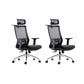 Black Mesh Office Chair Rotatable Fixed Armrest Desk Chair with Wheels Headrest Black 2 Piece Set Clearhalo 'furn' 'furn_office_chair' 'Furniture' 'Office Chairs' 'Office Furniture' 'office_chair' 5572820