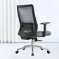 Black Mesh Office Chair Rotatable Fixed Armrest Desk Chair with Wheels Clearhalo 'furn' 'furn_office_chair' 'Furniture' 'Office Chairs' 'Office Furniture' 'office_chair' 5572822