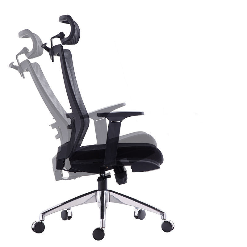 Black Mesh Office Chair Rotatable Fixed Armrest Desk Chair with Wheels Clearhalo 'furn' 'furn_office_chair' 'Furniture' 'Office Chairs' 'Office Furniture' 'office_chair' 5572828