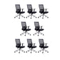 Black Mesh Office Chair Rotatable Fixed Armrest Desk Chair with Wheels Without Headrest Black 8 Piece Set Clearhalo 'furn' 'furn_office_chair' 'Furniture' 'Office Chairs' 'Office Furniture' 'office_chair' 5572840