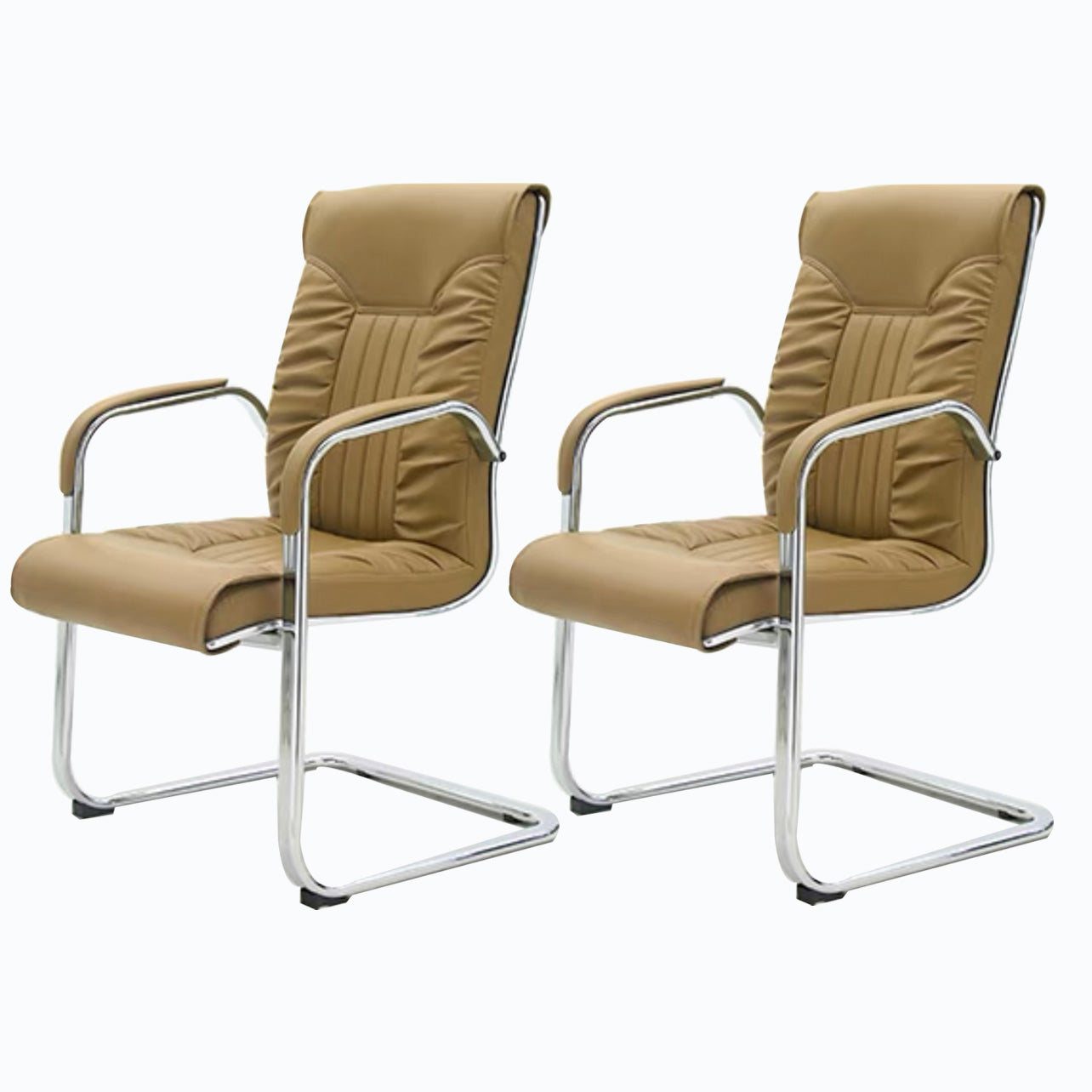 Moderner Bürostuhl aus Leder mit fester Armlehne aus Stahl für das Heimbüro