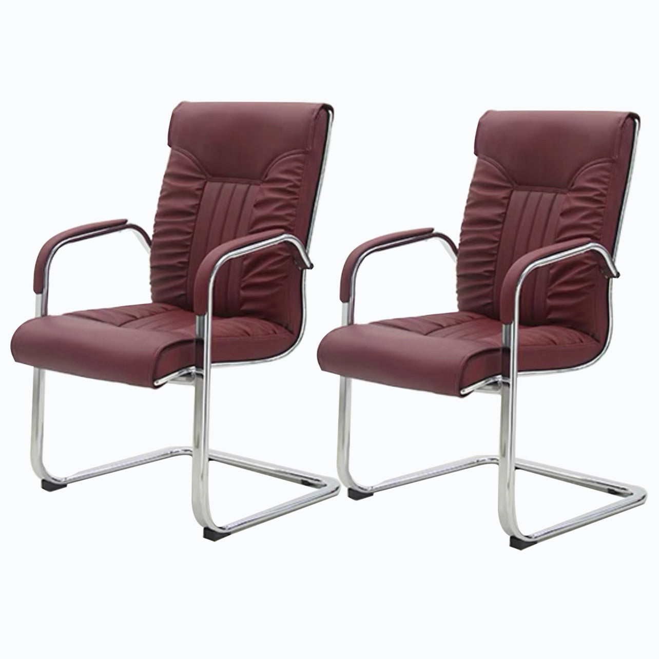 Moderner Bürostuhl aus Leder mit fester Armlehne aus Stahl für das Heimbüro