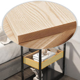 棚付きのメタルナイトスタンドコンテンポラリーガラストップナイトテーブル