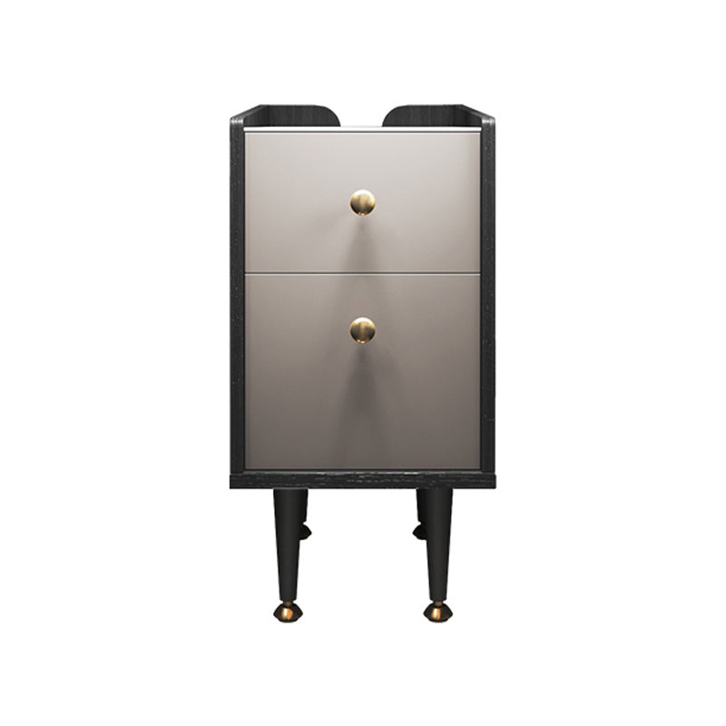 Manota moderno da 21 pollici H comodini a 2 gambe in pietra in pietra incluso tavolo da notte in grigio