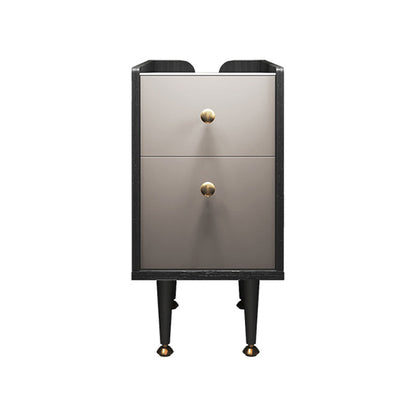 MODERNE 21 pouces H Nightand H, 2 Drawer Stone Top Mands comprend une table de nuit en gris