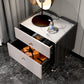 MODERNE 21 pouces H Nightand H, 2 Drawer Stone Top Mands comprend une table de nuit en gris