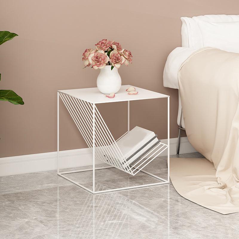 Métal 20 pouces h lit nightand ouvert Storage Iron Modern Night Table