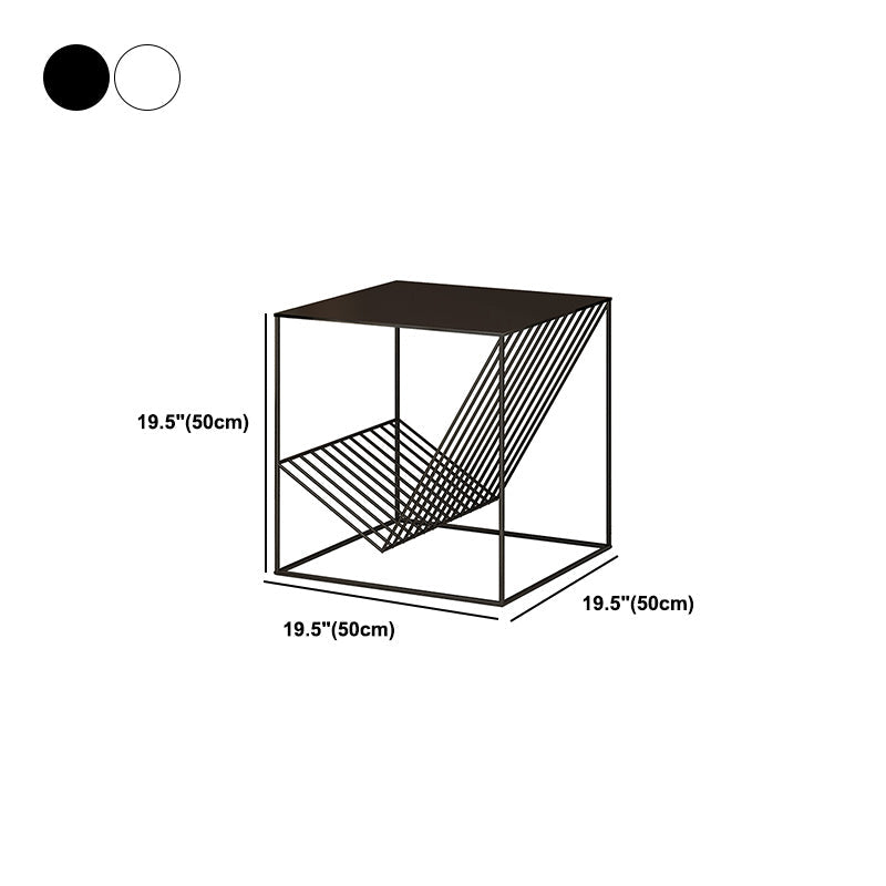 Métal 20 pouces h lit nightand ouvert Storage Iron Modern Night Table