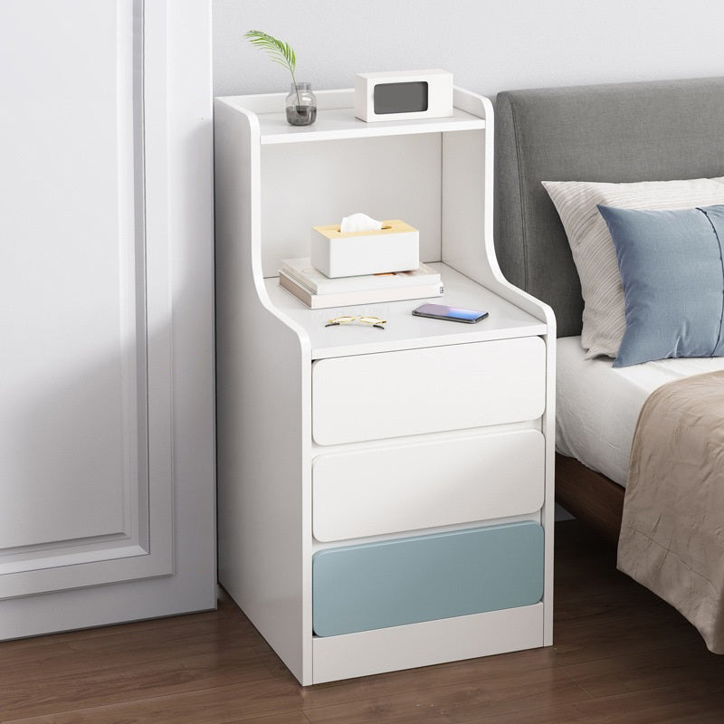 Moderno imitazione in legno tavolo da notte a apertura a 1 comodino con cassetto