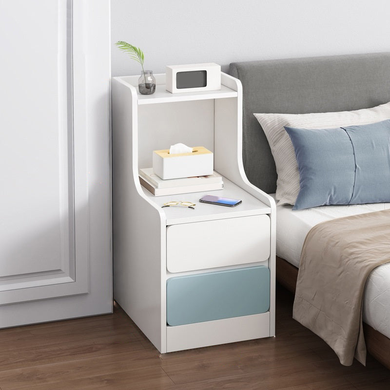 Moderno imitazione in legno tavolo da notte a apertura a 1 comodino con cassetto