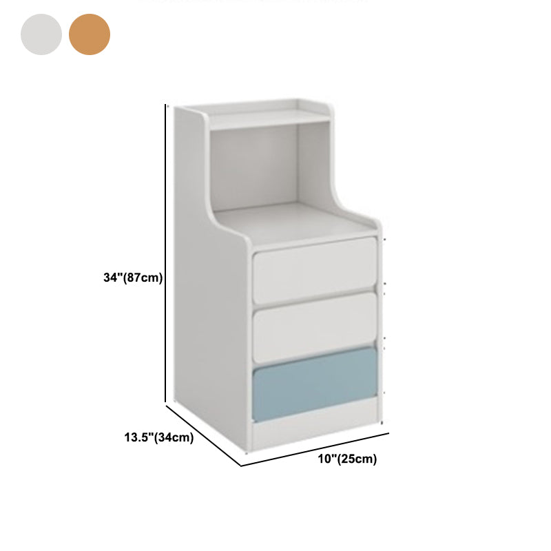 Moderno imitazione in legno tavolo da notte a apertura a 1 comodino con cassetto