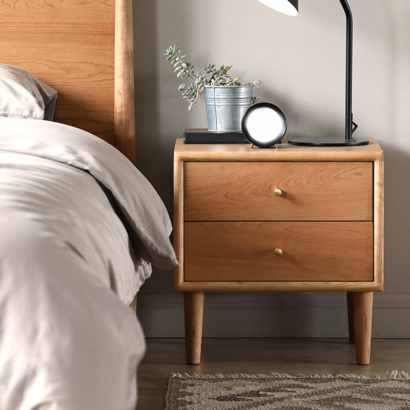 Comodino in legno massiccio moderno moderno tavolo da notte da 18 pollici h con gambe