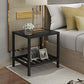Metal 18 Inch H Nightstand Iron Open Storage Shelf Included Night Table with Legs