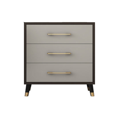 Classic Glam Wood Dresser Gray Soft-Close Lades Opbergkast