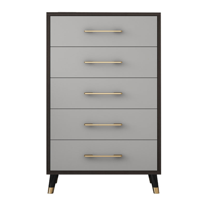 Classic Glam Wood Dresser Gray Soft-Close Lades Opbergkast