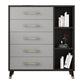 Classic Glam Wood Dresser Gray Soft-Close Lades Opbergkast