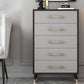 Classic Glam Wood Dresser Gray Soft-Close Lades Opbergkast